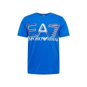 EA7 Emporio Armani Tričko  modrá / bílá / indigo