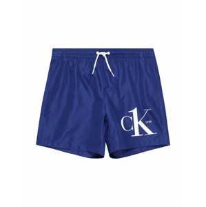 Calvin Klein Swimwear Plavecké šortky  modrá / bílá