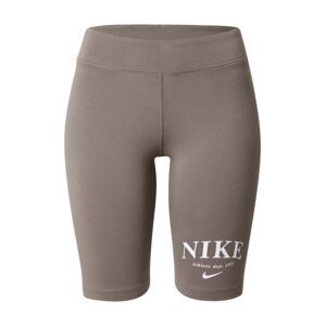 Nike Sportswear Legíny  šedobéžová / bílá