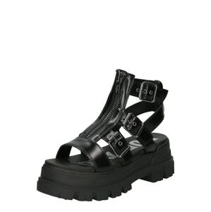 BUFFALO Páskové sandály  černá