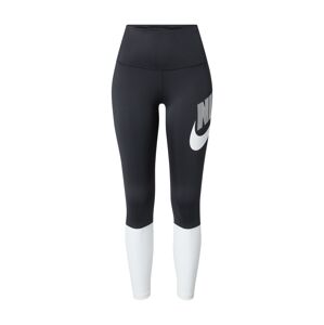 NIKE Sportovní kalhoty  černá / bílá