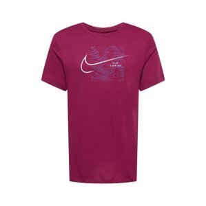 NIKE Funkční tričko 'RUN DIVISION'  vínově červená / bílá / světle fialová