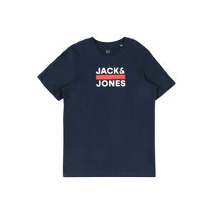 Jack & Jones Junior Tričko 'Dan'  bílá / námořnická modř / melounová