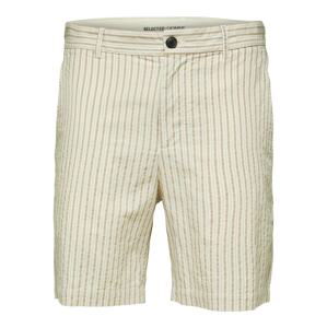 SELECTED HOMME Chino kalhoty  bílá / velbloudí