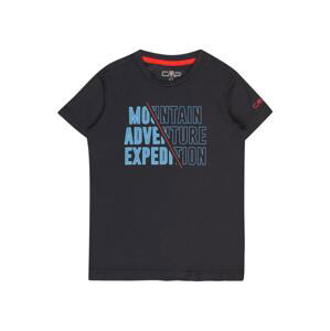 CMP Funkční tričko  šedá / modrá / červená