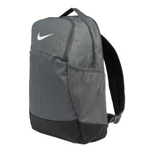 NIKE Sportovní batoh 'Brasilia 9.5'  šedá / černá / bílá