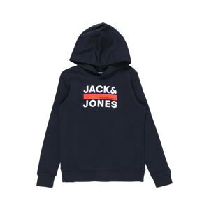 Jack & Jones Junior Mikina 'DAN'  námořnická modř / červená / bílá
