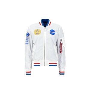 ALPHA INDUSTRIES Přechodná bunda 'MA-1 Nasa Voyager'  královská modrá / limone / ohnivá červená / bílá