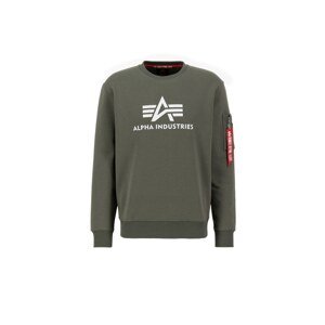 ALPHA INDUSTRIES Mikina  khaki / bílá