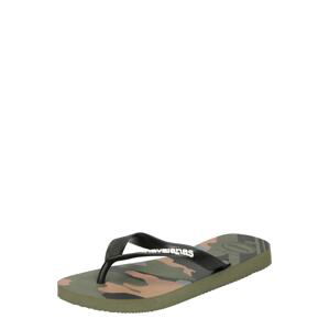 HAVAIANAS Žabky 'HAV. TOP CAMU'  tmavě zelená / černá / bílá