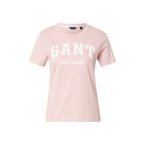 GANT Tričko  pastelově růžová / bílá