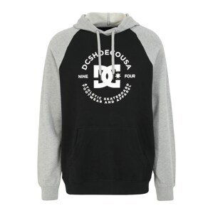 DC Shoes Sportovní mikina s kapucí  šedá / černá / bílá