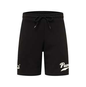 PUMA Kalhoty 'Team 8'  černá / bílá