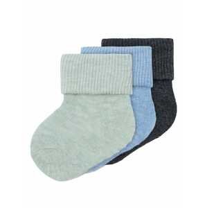 NAME IT Ponožky 'NEEL'  světlemodrá / antracitová / pastelově zelená