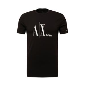 ARMANI EXCHANGE Tričko  černá / bílá