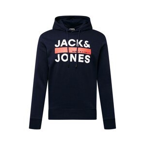 JACK & JONES Mikina 'DAN'  námořnická modř / červená / bílá