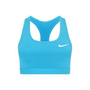 NIKE Sportovní podprsenka 'Swoosh'  světlemodrá / bílá