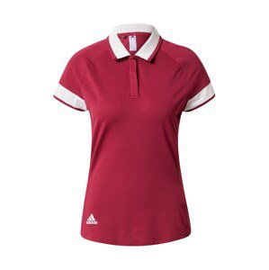 ADIDAS GOLF Funkční tričko  burgundská červeň / bílá