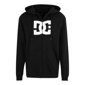 DC Shoes Sportovní mikina s kapucí  černá / bílá