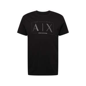 ARMANI EXCHANGE Tričko  černá / šedá / bílá