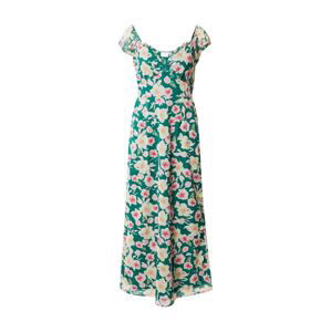 VILA Letní šaty 'AVA'  krémová / smaragdová / růže / starorůžová / bílá