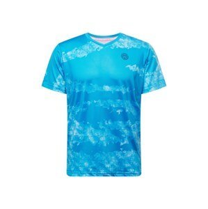 BIDI BADU Funkční tričko 'Kovu'  aqua modrá / tmavě modrá / nebeská modř / bílá