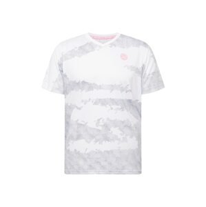 BIDI BADU Funkční tričko 'Kovu'  bílá / světle šedá / pink