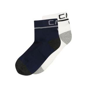 CMP Sportovní ponožky  bílá / námořnická modř / šedá / šedý melír