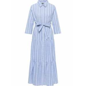 DreiMaster Maritim Košilové šaty  kouřově modrá / barva bílé vlny