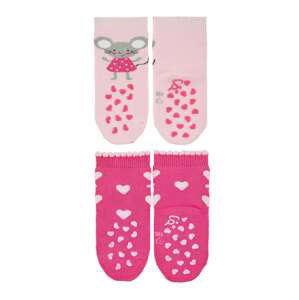 STERNTALER Ponožky  šedá / růžová / bílá