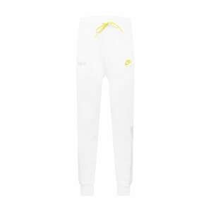 Nike Sportswear Kalhoty  žlutá / černá / bílá