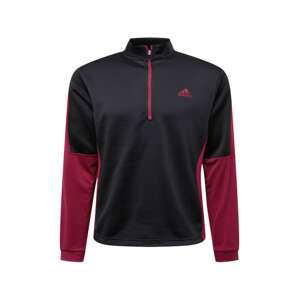 adidas Golf Sportovní mikina  tmavě červená / černá