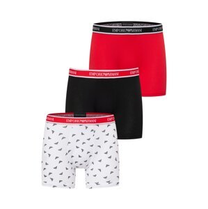 Emporio Armani Boxerky  bílá / ohnivá červená / černá