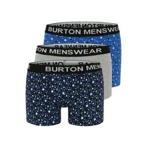 BURTON MENSWEAR LONDON Boxerky  modrá / marine modrá / šedá / bílá
