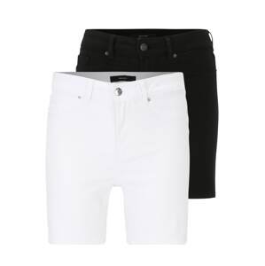 Vero Moda Tall Kalhoty 'HOT SEVEN'  černá / bílá