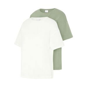 MAMALICIOUS Tričko 'Mary'  pastelově zelená / bílá