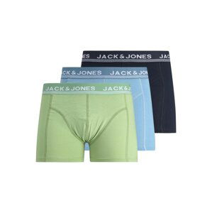 JACK & JONES Boxerky  modrá / noční modrá / jablko