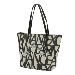 ARMANI EXCHANGE Nákupní taška  offwhite / černá