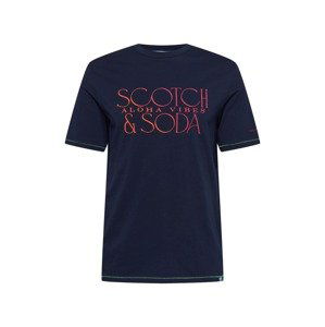 SCOTCH & SODA Tričko  noční modrá / oranžová / melounová