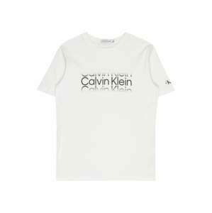 Calvin Klein Jeans Tričko  bílá / černá