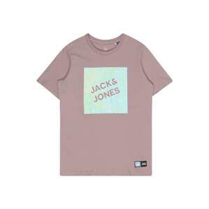 Jack & Jones Junior Tričko 'NIGHTS'  azurová / starorůžová / černá