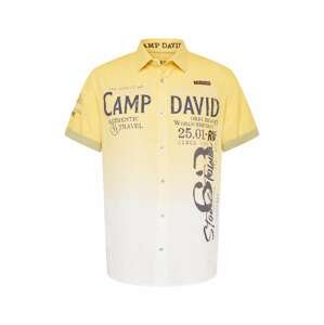 CAMP DAVID Košile  pastelově žlutá / černá / bílá