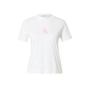 Calvin Klein Jeans Tričko  pink / bílá