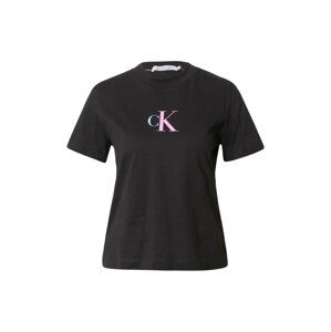 Calvin Klein Jeans Tričko  světlemodrá / bledě fialová / černá