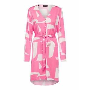 SELECTED FEMME Košilové šaty 'Randi'  pink / bílá