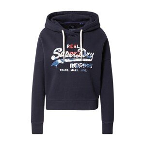 Superdry Mikina  modrá / námořnická modř / červená / bílá