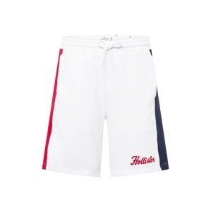 HOLLISTER Kalhoty  marine modrá / červená / bílá