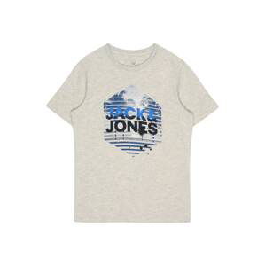 Jack & Jones Junior Tričko 'BREEZE'  modrá / černá / bílý melír