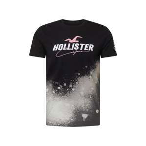 HOLLISTER Tričko  světle šedá / světle růžová / černá / bílá