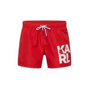 Karl Lagerfeld Plavecké šortky  červená / bílá